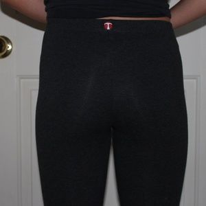 T Party Fashion Cropped Charcoal Leggings.